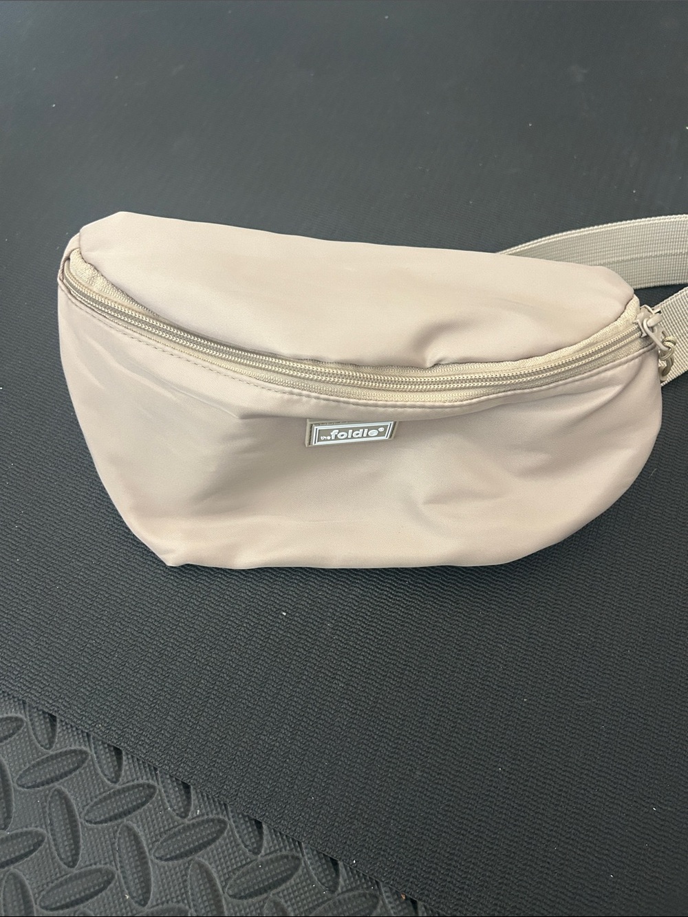 Foldable Taupe Crossbody Belt Bag by Foldable